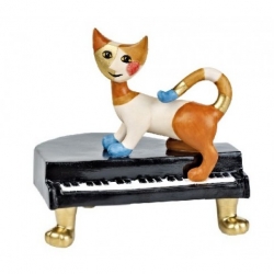 Figurine chat sur piano Rosina Watchmeister